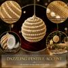 Ribbed Wave Texture Xmas Bauble Powder Coated Ball Foam Ball Pendant  Holiday Party Decor