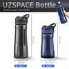 Новая спортивная бутылка для воды UZSPACE 500/700 мл с соломинкой, портативный герметичный шейкер, пластиковая бутылка для путешествий на открытом воздухе, экологически чистый BPA