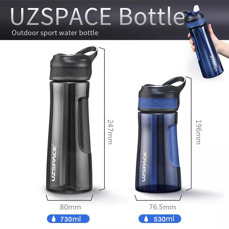Новая спортивная бутылка для воды UZSPACE 500/700 мл с соломинкой, портативный герметичный шейкер, пластиковая бутылка для путешествий на открытом воздухе, экологически чистый BPA