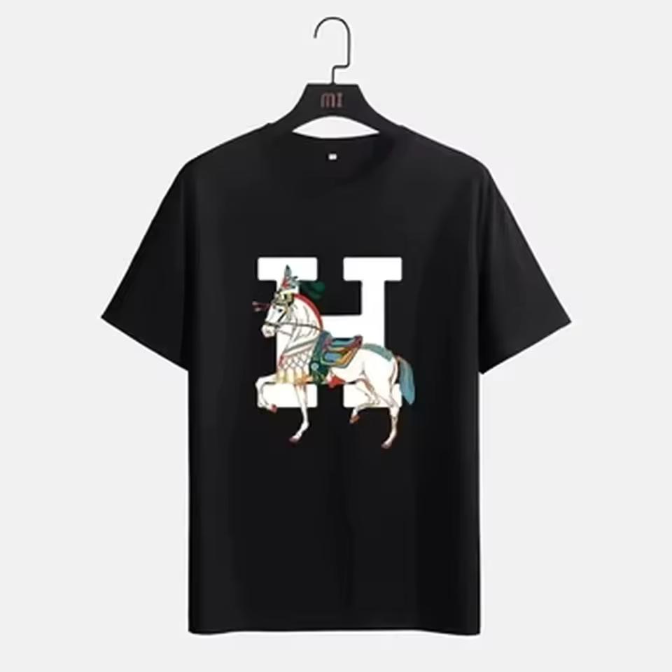2026 New Hot Trend Cotton Shirt Women Family Pack Kid Summer H Letter Print Top Fashion Trend Tee O-Neck Clothes Streetwear