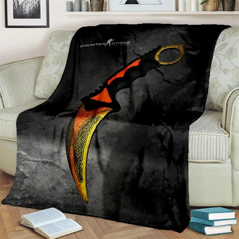 3D пистолет-нож USP, AK, M4, AWP, одеяло с патроном для винтовки, мягкое одеяло для дома, спальни, кровати, дивана, покрывало для пикника, детское одеяло