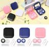 Travel Solid Color Square Contact Lens Case Mirror Cover Container Holder Storage Soaking Box