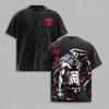 2026 Bleach Vasto Lorde Ichigo Double Sided Anime Graphic Vintage Washed Black T-Shirt Oversized Y2K Streetwear Cotton Tee