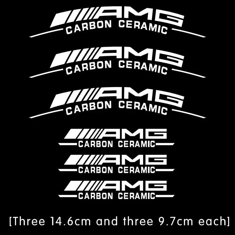 Набор из 6 штук на заказ, 3 размера, для тормозных суппортов AMG Mercedes Benz, наклейки-стикеры, пленка с высокой термостойкостью