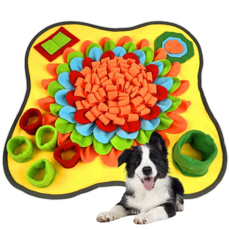 Interactive Snuffle Mat Dogs Cats Rabbits Hamsters Ferrets - Multi Color Fleece Scent Enrichment Toy Training Pad