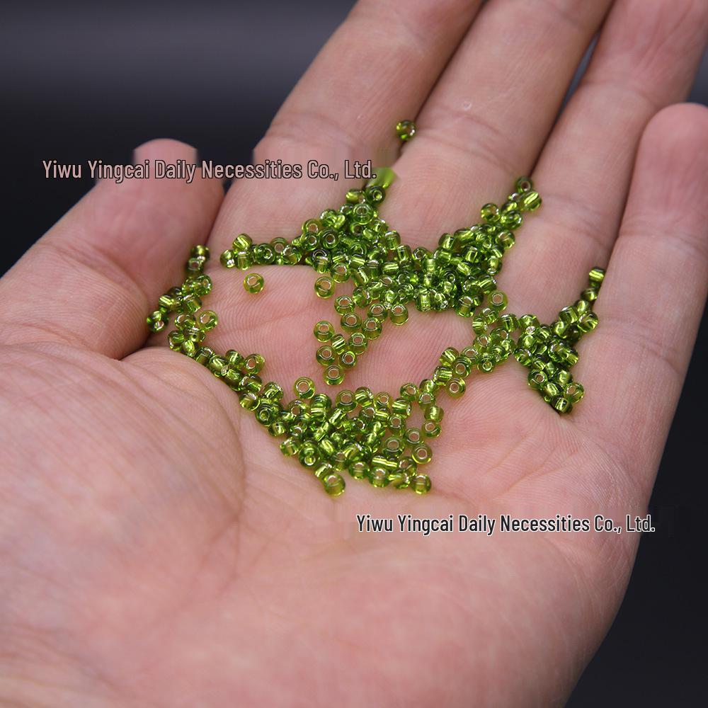 Silver-Filled Glass Rice Beads for DIY Earrings and Bracelets - 2/3/4mm