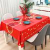 Festive Waterproof, Oil-Proof And Anti-Scalding Coffee Table Tablecloth Leave-In Rectangular Dining Table Cloth Household Living Room Tablecloth