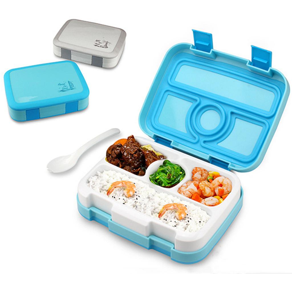 4/5 Squares Multifunctional Leak-Proof Bento Box Portable Lunch Sealed Salad Fruit Tableware Box Picnic Food Storage Container