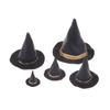 6/10Pcs Felt Cloth Tiny Hats Ornament Cover Miniature Witch Hat Small Hats For Cake Decor Halloween Decoration Toy