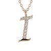 Ten Sweet 10 Diamond Initial 18K Pink Gold Diamond Initial Pendant CCSD I2026 [Sweet Diamond] [Genuine Product] "I" "I"
