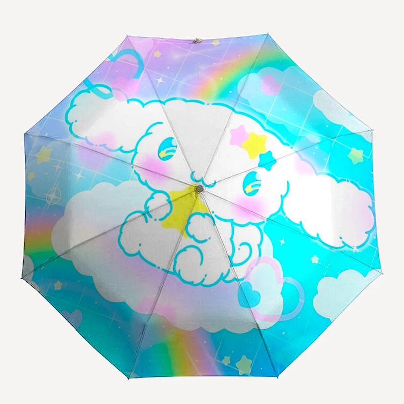 1pc Cloud Star Automatic Opening/Closing Umbrella with Foldable Design, Iron Frame Outdoor Umbrella for Festivals, Travelers, Daily Use, Gift for Fans