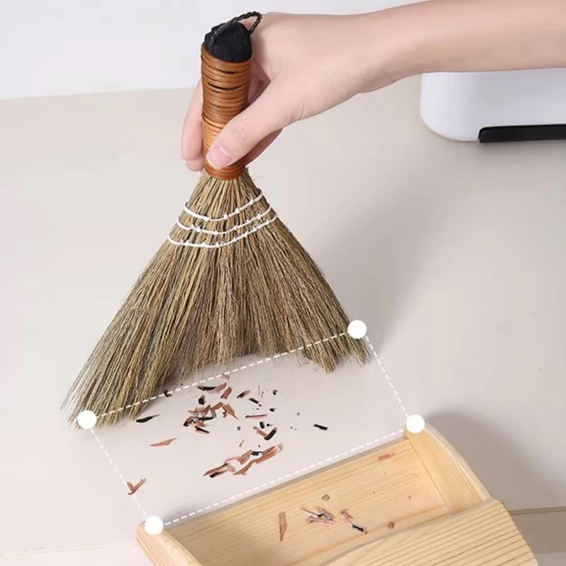 Handmade Miscanthus Manual Sweeper Fully Biodegradable Natural Cleaning Tool for Home Office Eco Conscious Buyers