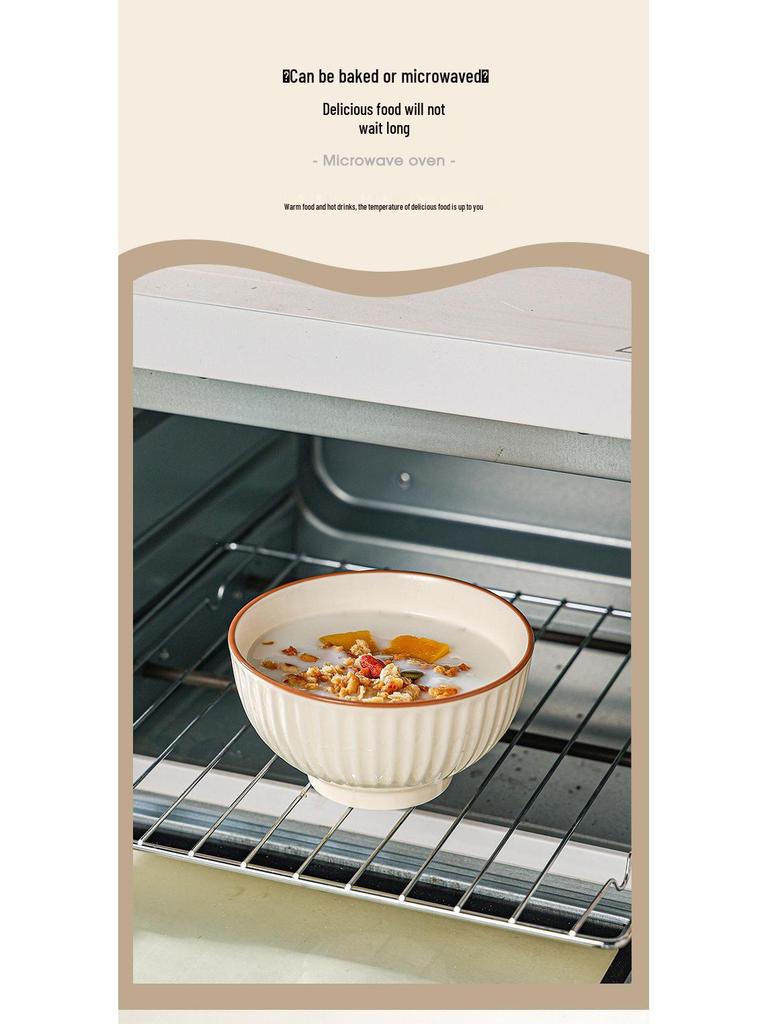 Набор керамических мисок и тарелок «Том и Джерри»: Мультяшный подглазурный цвет, термостойкая, высококачественная посуда.