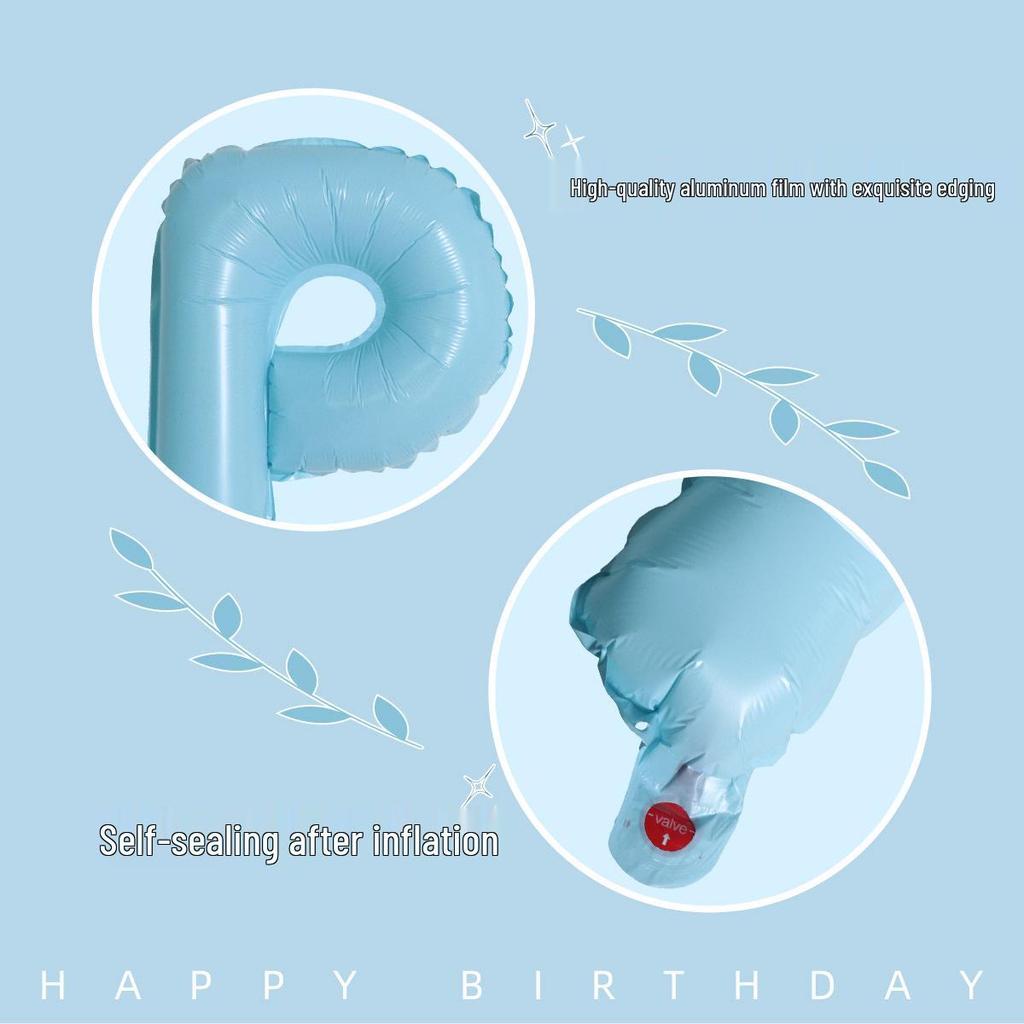 16-дюймовый фон из воздушных шаров «С Днем рождения»: Набор буквенных шаров из алюминиевой фольги