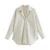Women Turn Down Collar Elegant Office Basic Candy Color Shirts Long Sleeve Solid Color Work Wear Blouses