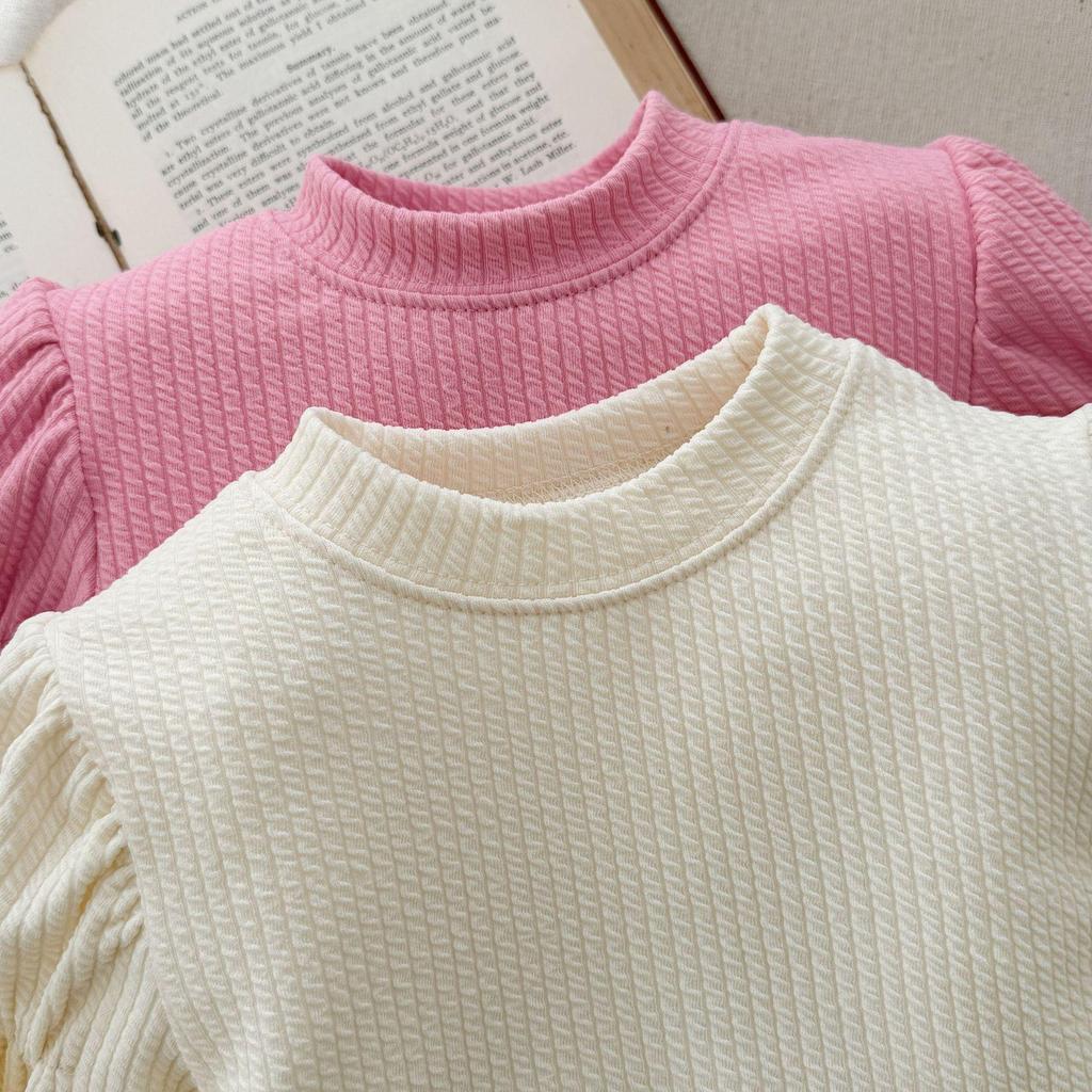 Корейский стиль, костюм для девочек с длинным рукавом, с бантом и оборками, расклешенные брюки - для малышей и детей младшего возраста