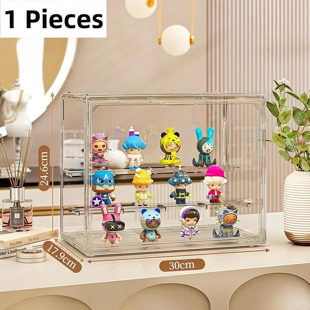 GENGSHENG 3Pcs Acrylic Display Cabinet, Blind Box Display Stand, for Collectible Figures and Clear Display Blind Box Toysys, New