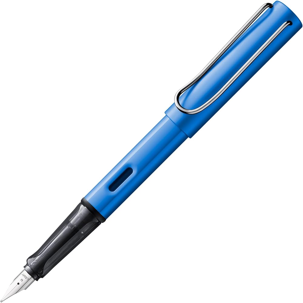 Перьевая ручка LAMY AL-Star Ocean Blue - Эргономичная рукоятка и стальное перо размера M - Легкий алюминий...