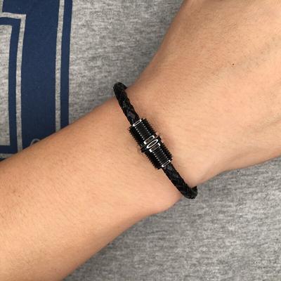 Модный круглый веревочный мужской женский кожаный браслет с подвеской 4 цвета магнитная застежка браслеты и браслеты ювелирные изделия подарки BB726