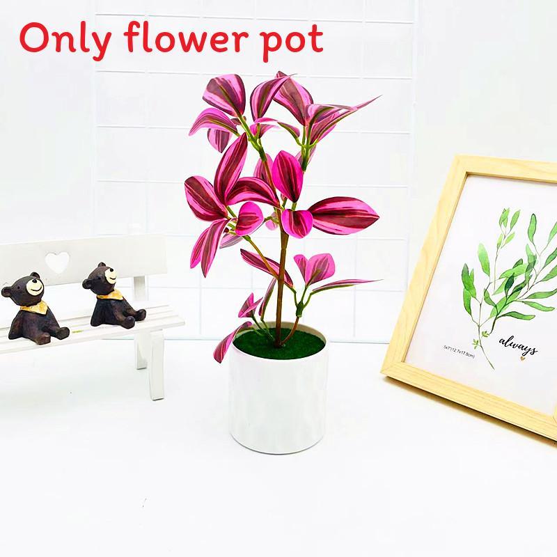 Имитация разноцветных листьев в горшке, искусственное растение для гостиной, офиса и реквизит для фотосъемки