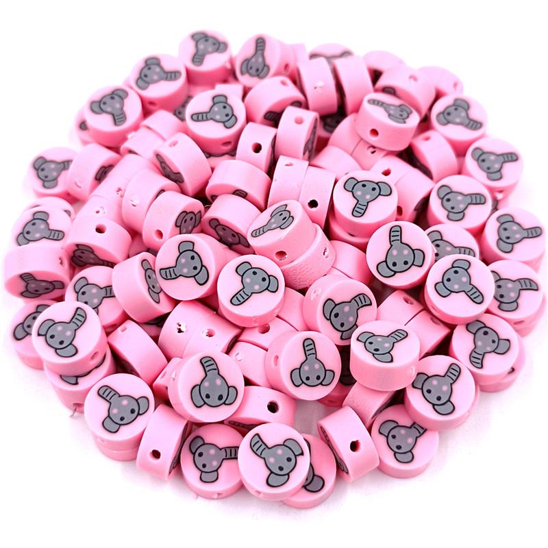 DIY для изготовления ювелирных изделий оптом 20 шт. мягкие глиняные свободные бусины кулон цветок слон сердце ожерелье браслет бусины