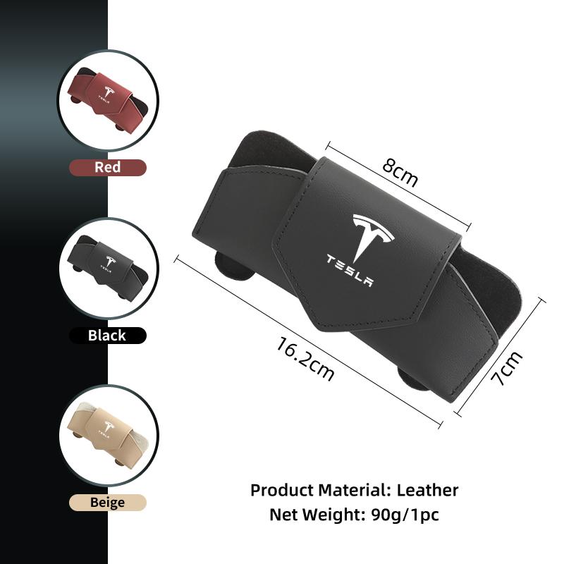 PAJL2 Car Valve Glasses Box Sun Visor Glasses Holder Sunglasses Case For Tesla Model 3 Model S Model X Model Y Roadster Bonina Coil