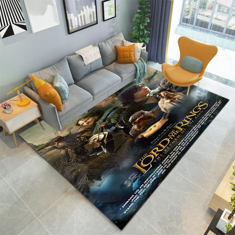 1PC Lord of the Rings Print Rug - home decoration Carpet For Living Room Bedroom Flooring Computer Chair Area Rug