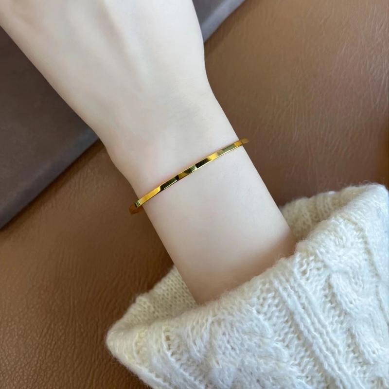 Женское блестящее кольцо-замок из титановой стали, подходящий браслет для лучших друзей, пар, не тускнеет, простой дизайн