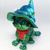 3D Printed Cat Figure Toy for Adults Gift Realistic Magical Joint Movable Witch Hat Cat Animal Model Home Desktop Decoration