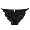 Women Breathable Low-waist Plus Size 100% Silk Extra Thin Edge Briefs Panties Stretch Comfortable