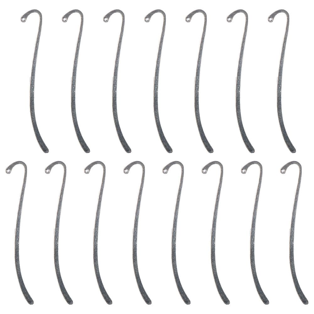 15 Pcs Carved 15 Pcs Bookmarks Silver Plated Book Clip Metal Pagination Mark Gift