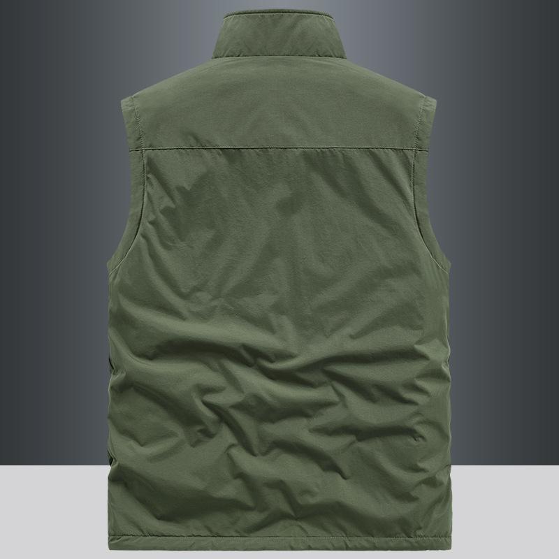 Fleece Thickened Double-sided Vest Men's Winter Warm Vest Outdoor Quick-drying Men's Stand-up Collar Vest