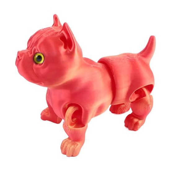 Напечатанная на 3D-принтере модель собаки, игрушка-непоседа, артикулированный щенок с подвижными суставами, гибкое животное, игрушка для снятия стресса, настольный питомец, подарок для коллекционеров, домашний декор