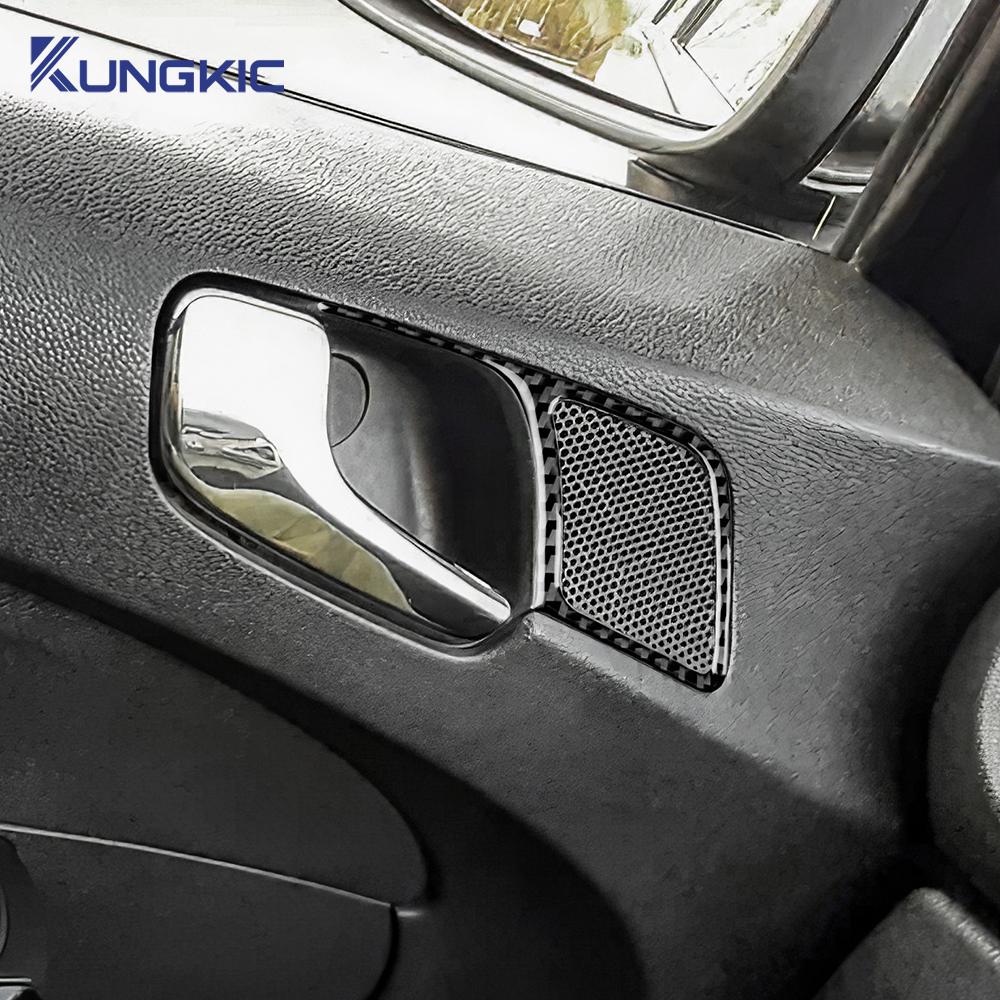 Carbon Fiber Style Interior Sticker for Opel Corsa 2007-2014 LHD RHD Door Handle Frame Trim