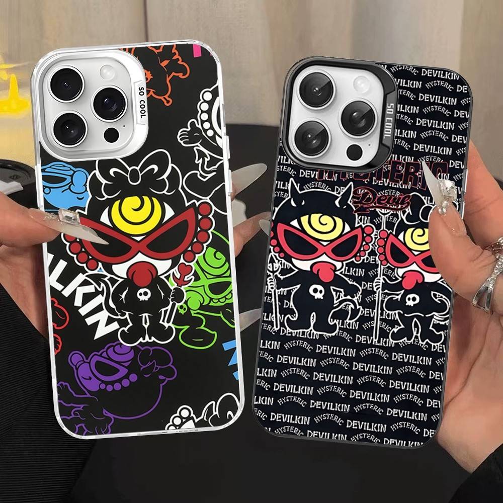 Японская мода H-Hysteric M-Mini Для iPhone 17 16 15 14 13 12 11 Pro Max Plus Матовый цветной задний чехол для телефона