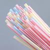 Disposable Striped Bent Plastic Straws