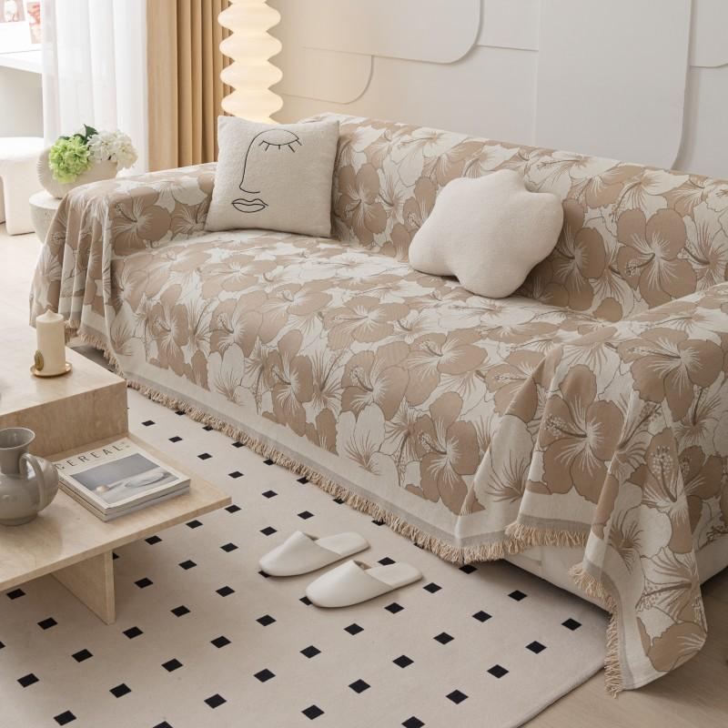 Чехол для дивана из синели, ткань, одеяло для дивана, полное покрытие, универсальный пылезащитный чехол на четыре сезона, чехол для полотенец для дивана, подушка для дивана с кисточкой