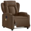 VidaXL Fauteuil inclinable de massage électrique marron tissu 3204474