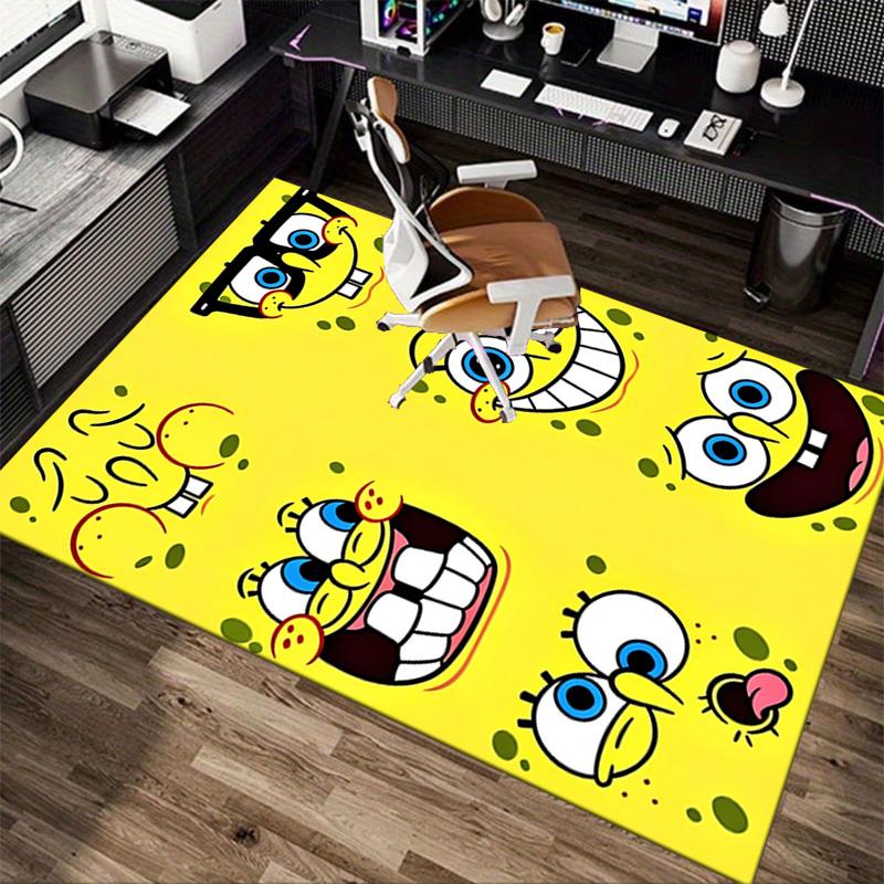 Spongebob Expressions Carpet For Playroom Bedroom Living Room Sofa Home Decorkids Game Area Rug Nonslip Floor Mat