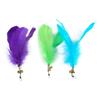 Interactive Cat Feather Toy Feather Teaser Stick Wand Interactive Catcher Teaser for Cat Kitten Having Fun Exerciser Playing