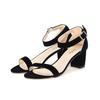Fashion Ankle Strap Mid High Heels Woman Open Toe Sandals Sexy High Heels Cause Party Wedding Pumps