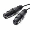 WV-9211-1.5B: Two XLR Canon Female to 3.5mm Stereo Mini Plug Unbalanced Line Cable (1.5m, Black)