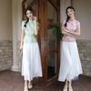 2023 Summer Elegant Retro Chinese-Style Organza Embroidered Slim-Fit Girly Qipao