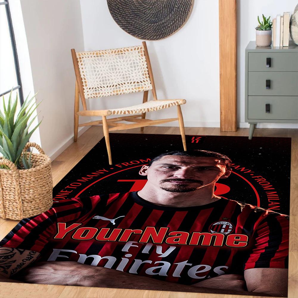 Ac Milan Customized Name Area Rug Suitable for Hallway Living Rooms Study room Foyer Antislip Carpet Office home decor