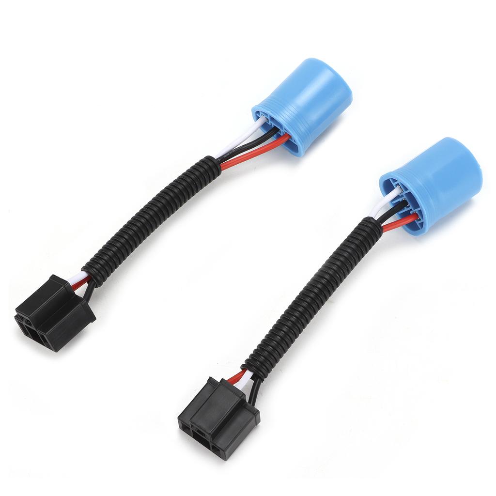 2pcs 9007 Male to H4 9003 Female Wire Harness Connector Adapter Replacement for Hummer H2 Headlight 12V‑24V