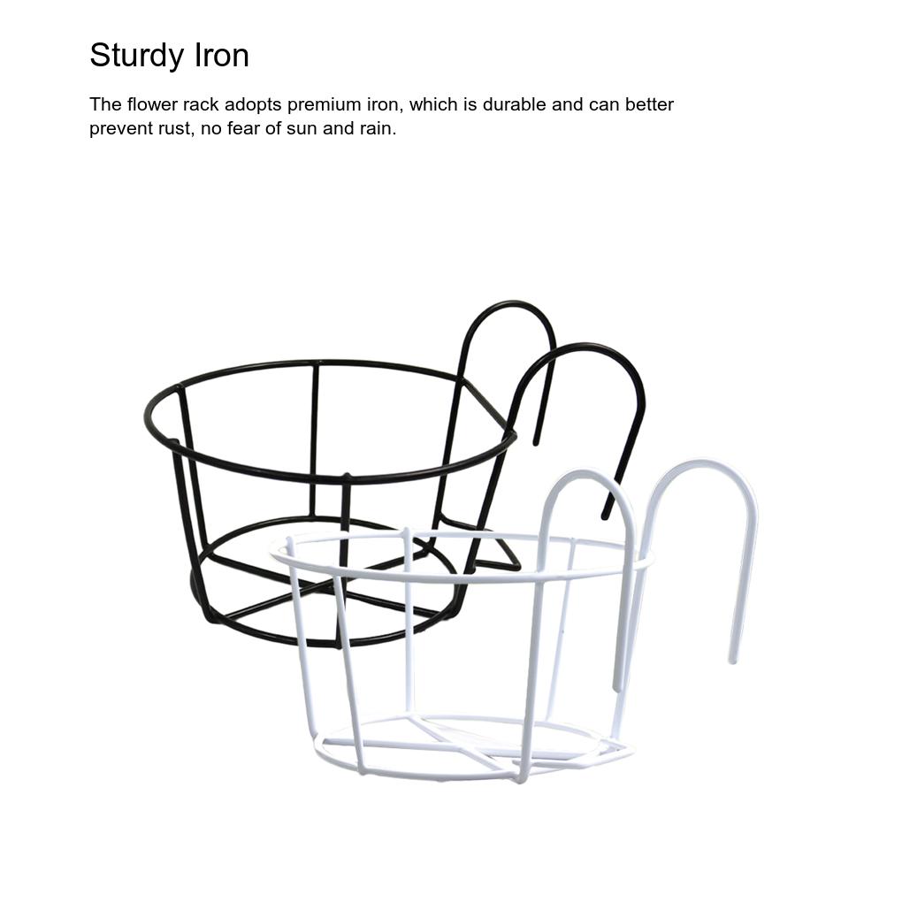 5 шт. Железная стойка для перил для цветов, горшечные растения, подвесная корзина, круглая полка, держатель для балкона, ограждение для помещений и улицы