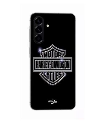 Чехол - Harley Davidson - Samsung Galaxy A56 - Силикон - Мягкий - Черно-серый