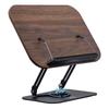 Reading Adjustable Angle and Improves Relieves Back Pain and Alloy Easy Page Wood Grain Panel Wood HCSH&WILL Bookstand, Stand, Foldable, 360°