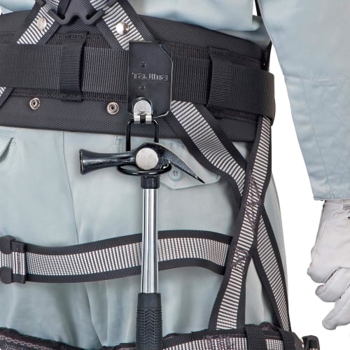 Tajima Safe System Detachable Tool Holder, High-Strength Steel, Single-Hole Hammer, SFKHI-H1M, Easy To Attach and Remove, Can Be Attached To a Belt La