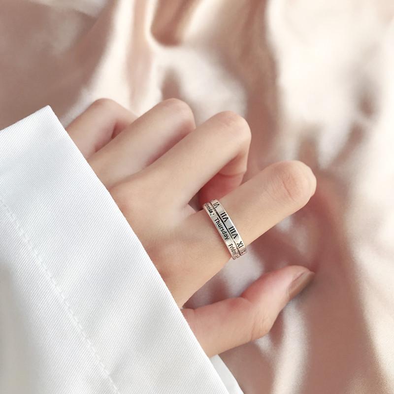 Trendy Minimalist Korean Vintage Stacking Rings for Women - Influencer-Approved Light Luxury Style.